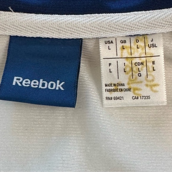 Reebok Retro White & Navy Lightweight Zip up Jacket Men’s Size Large - Picture 7 of 10